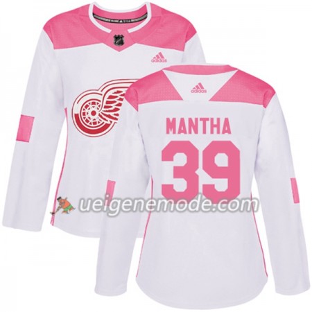 Dame Eishockey Detroit Red Wings Trikot Anthony Mantha 39 Adidas 2017-2018 Weiß Pink Fashion Authentic